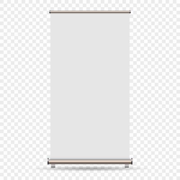 Arrotolare banner isolato su sfondo trasparente