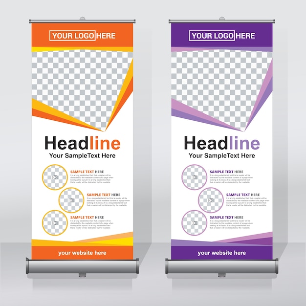 Arrotolare template bandiera stand