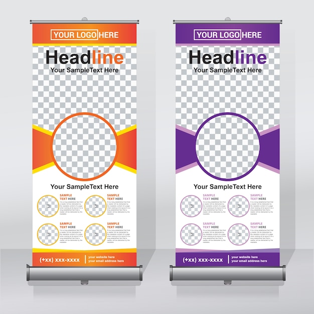 Arrotolare template bandiera stand