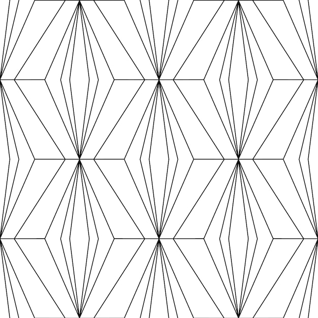 Art Deco Pattern Senza cuciture sullo sfondo nero e bianco Ornamento a linea incrociata Forme astratte di diamanti Angoli acuti Motivo ruggente degli anni 19201930 Vettore di illustrazione vintage di lusso