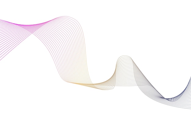 arte a ondate a linee colorate astratto modello vettoriale illustrazione su sfondo bianco