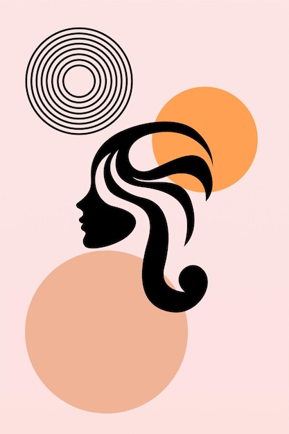 Arte astratta boho ragazza sfondo