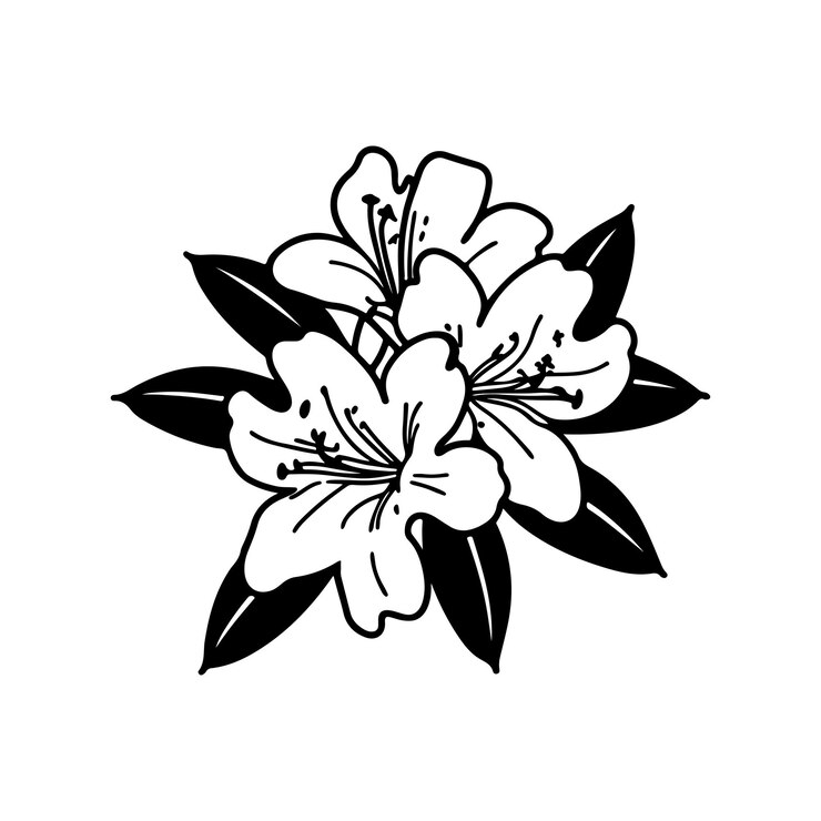 Vettore arte dell'azalea