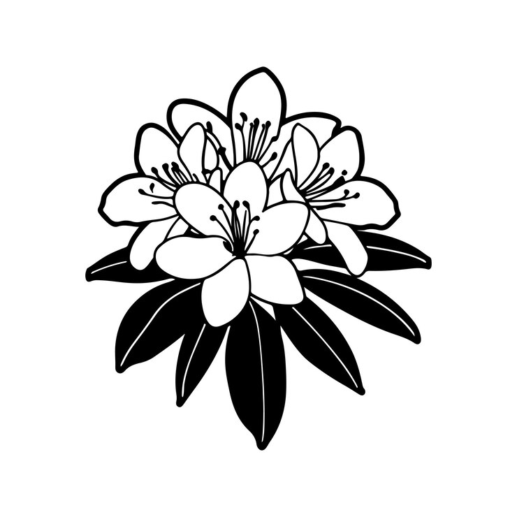 Vettore arte dell'azalea