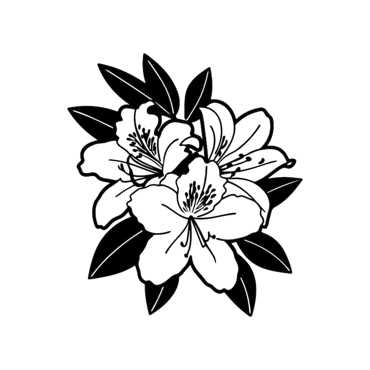 Vettore arte dell'azalea