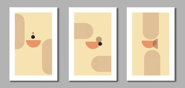 Arte della parete boho di design piatto disegnato a mano