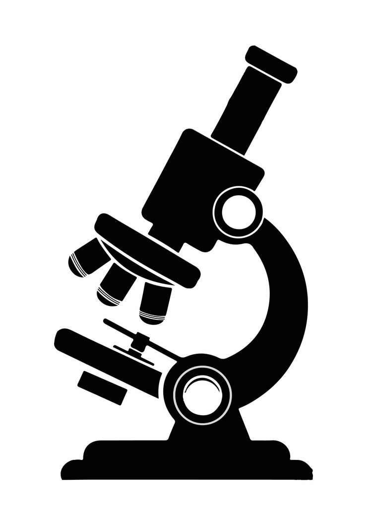 Vettore arte della silhouette del microscopio vettoriale