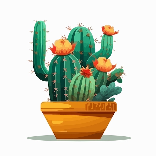 Arte vettoriale Cactus Illustrazione Cinco De Mayo Messico