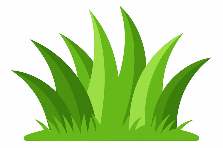 Vettore arte vettoriale e illustrazione di clipart di erba verde