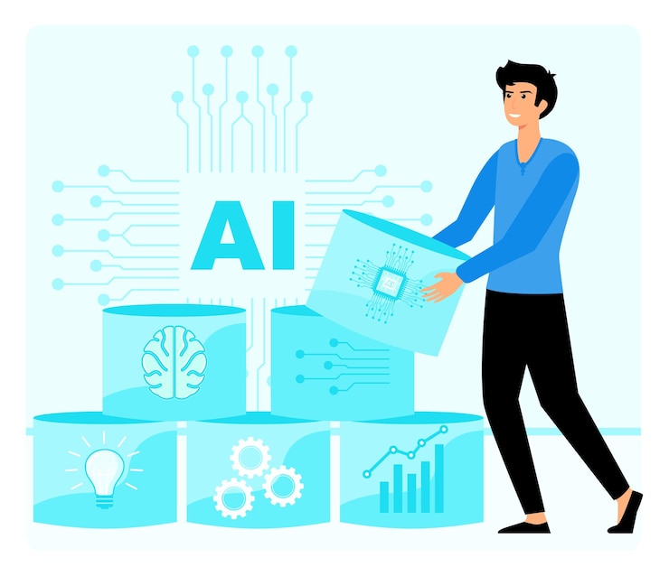 Vettore artificial intelligence and future economy