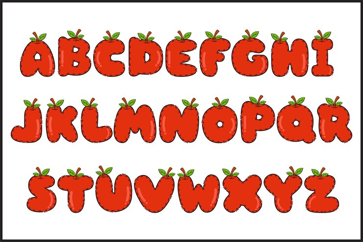 Vettore artigianato lettere succose colore arte creativa design tipografico