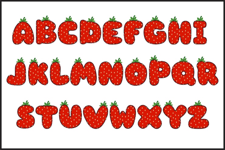 Vettore artigianato lettere succose colore arte creativa design tipografico
