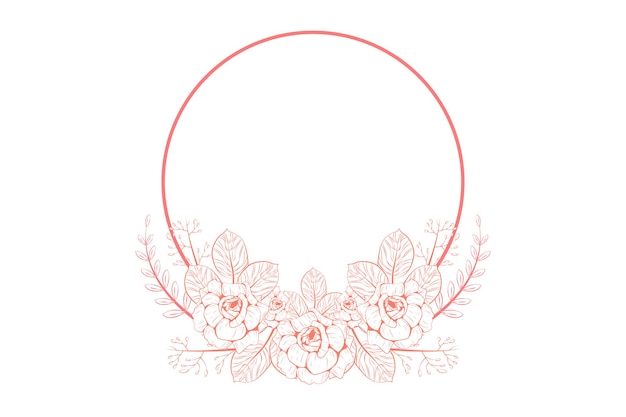 Artistico vintage decorativo schizzo matrimonio sfondo floreale