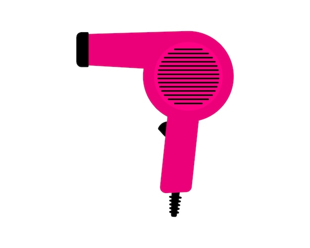 Asciugacapelli Linea Iconica della moda Asciugacaschi del parrucchiere per asciugacaschetti e asciugacaci elettrici Asciugacacchi elettrici Apparecchi per lo styling del barbiere Illustrazione di cartoni animati vettoriale