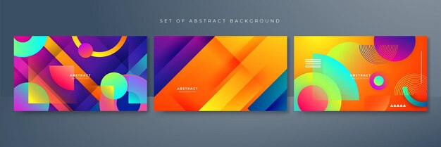 Astratto banner colorato forme geometriche vettore tecnologia sfondo per design brochure sito web flyer Banner colorato geometrico forme geometriche carta da parati per la pagina di destinazione della presentazione di poster