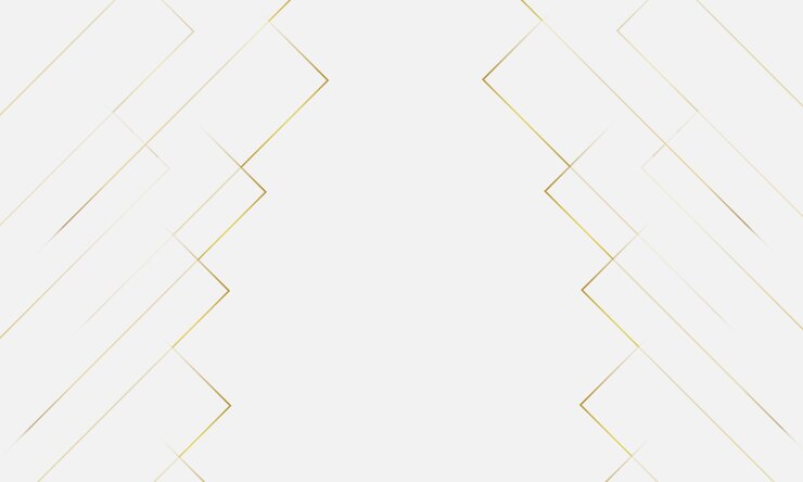 Astratto geometrico moderno in stile taglio carta con linee dorate su sfondo bianco