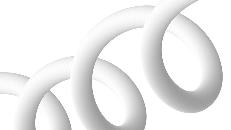 Vettore astratto gradiente 3d linea a spirale di fluido su sfondo bianco
