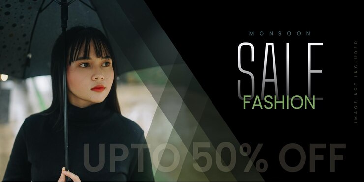 Vettore astratto moda monsone vendita banner offerta sconto business sfondo vettore gratuito