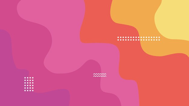 astratto ondulato casuale viola rosa rosso e giallo sfondo illustrazione vettoriale EPS10