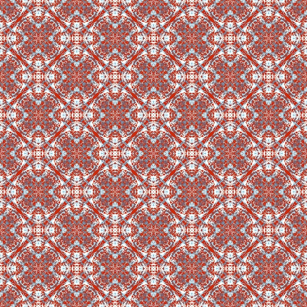 Astratto rosso e grigio tracery tessuto etnico senza cuciture sfondo floreale stella decorazione arte tessile fashion design