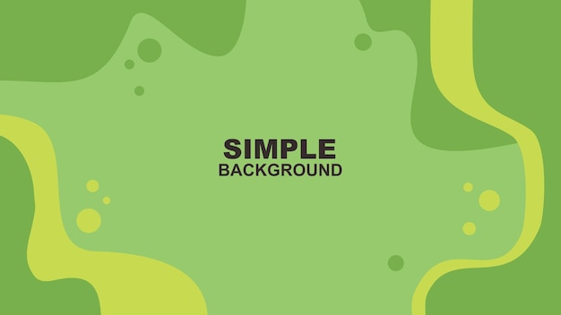 astratto semplice verde morbido e giallo con illustrazione vettoriale di sfondo ondulato a bolle EPS10