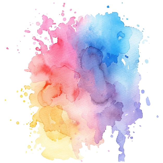 astratto spruzzi di pittura acquerello illustrazione vettoriale per lo sfondo