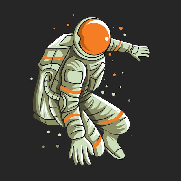Astronauta volare nello spazio