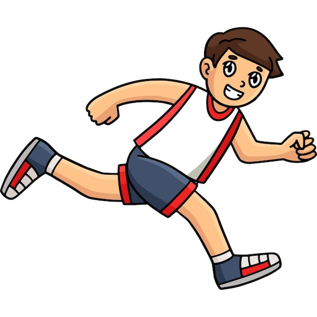 Atleta di atletica leggera che salta gli ostacoli Clipart