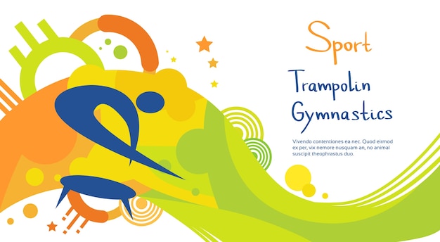 Atleta di ginnastica di trampolino
