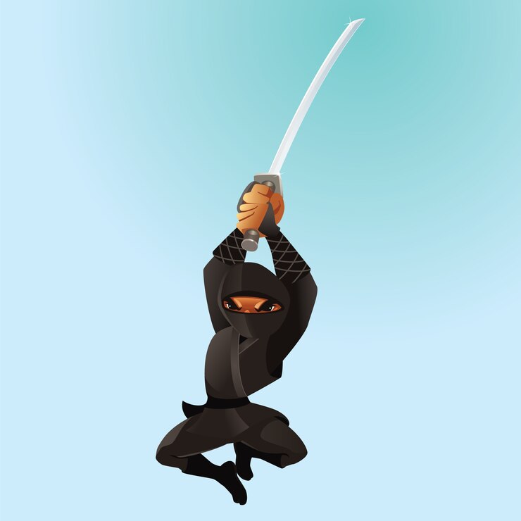 Attaccando il ninja nero