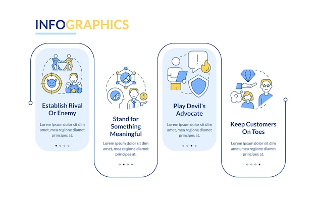 Attira più clienti modello di infografica rettangolo