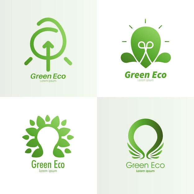 Attraente logo verde eco EPS