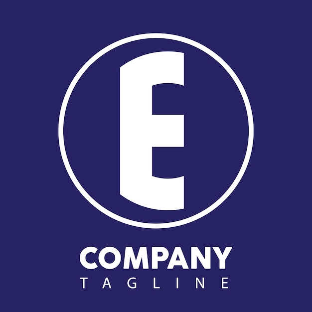 Attraente modello di progettazione del logo della lettera E