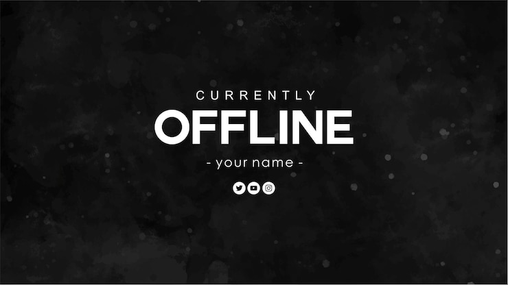 Vettore attualmente twitch banner sfondo con schizzi astratti