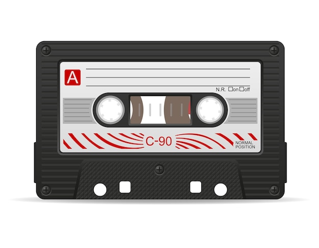Audiocassetta illustrazione vettoriale isolato su sfondo bianco