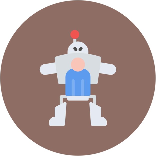 Aumentare l'immagine vettoriale dell'icona del robot Può essere utilizzato per la robotica