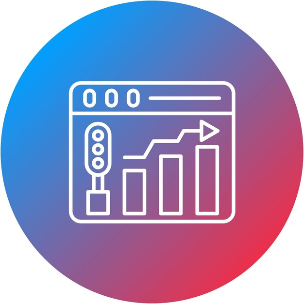 Aumentare l'immagine vettoriale dell'icona del traffico Può essere utilizzata per l'hosting web