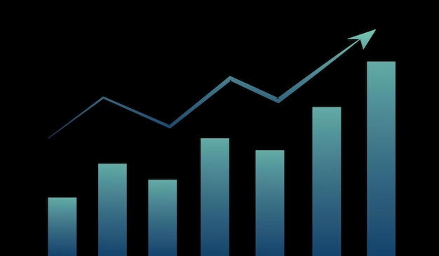 aumento dei ricavi grafico economico della crescita del business e dei profitti