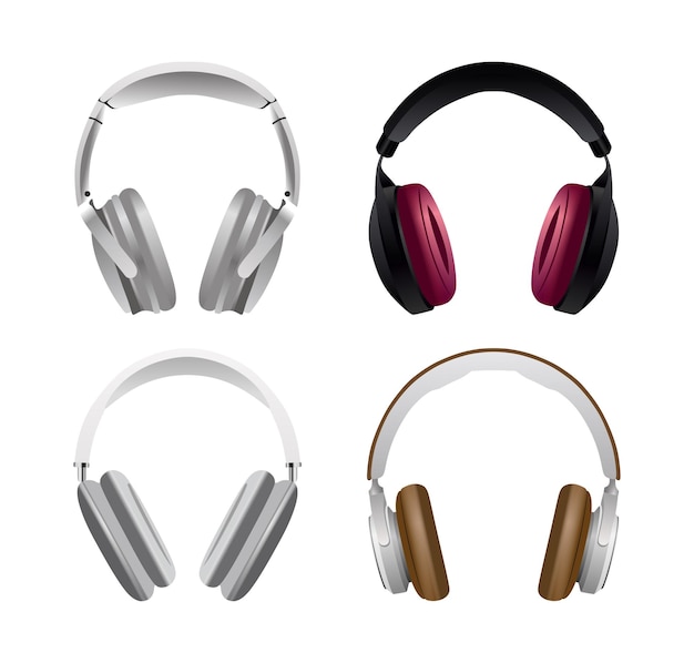 Auricolari wireless marroni e bianchi con un design elegante