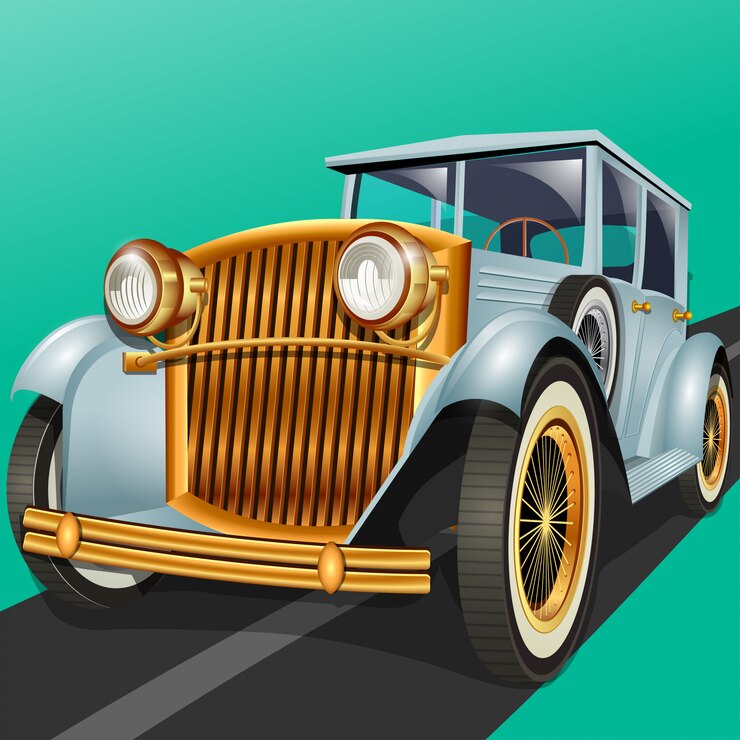Vettore auto d'epoca di lusso reale