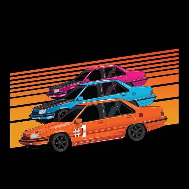 Auto da corsa di disegno vettoriale