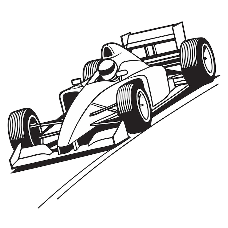 Vettore auto da corsa f1 veloce