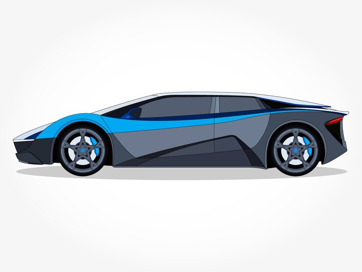 Vettore auto realistica con dettagli