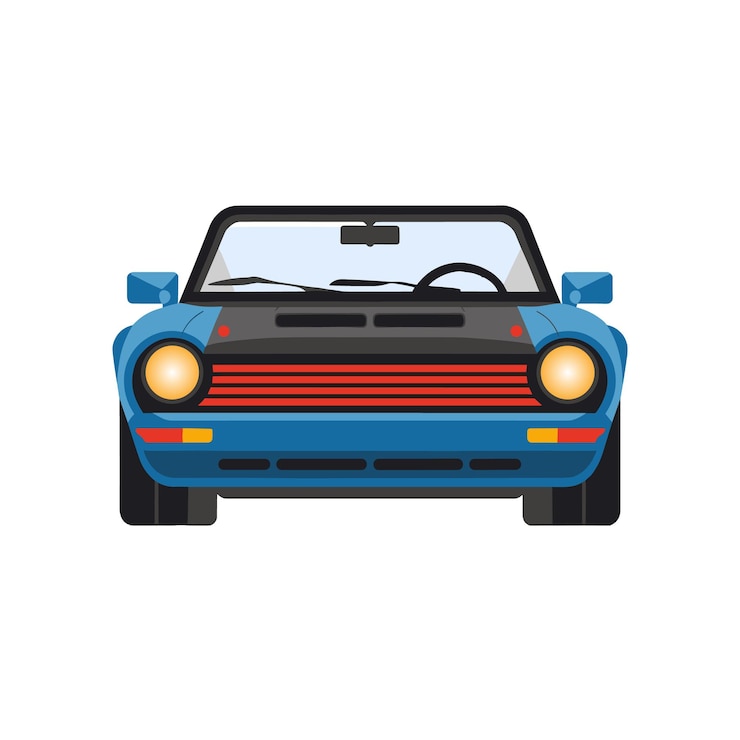 Vettore auto sportiva classica blu