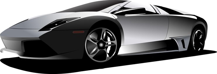 Vettore auto sportiva sulla strada illustrazione vettoriale