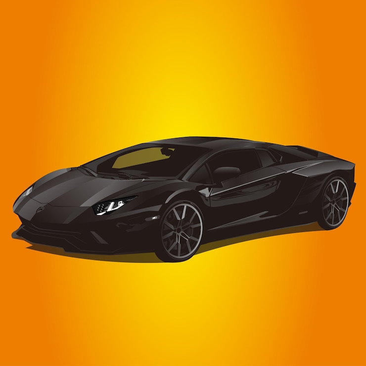 Vettore auto vettoriale auto nera auto banner auto sportiva auto tuning