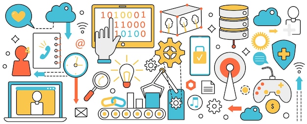 Automazione dei processi aziendali con robot Tecnologia RPA funzionamento automatico delle macchine