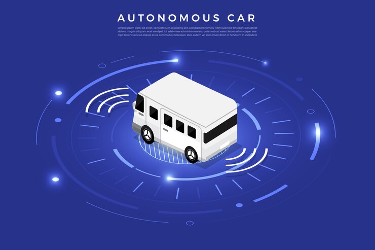 Vettore autonoma guida autonoma sensori automobilistici smart car tecnologia del veicolo senza conducente