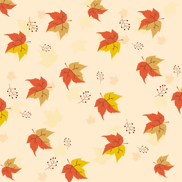 Autumn Pattern Maple Leaves