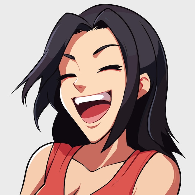 Avatar di capelli lunghi ragazza felice bellissimo personaggio